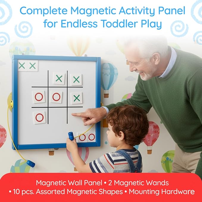 Magnetic Toddler Activity Wall Panel Toy – Interactive Wall Busy Board – - Image 2