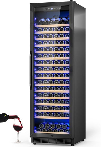 24" Wine Cooler Refrigerator Black, 24 Inch Wide Large Capacity by Velivi-SpecialistinFridge