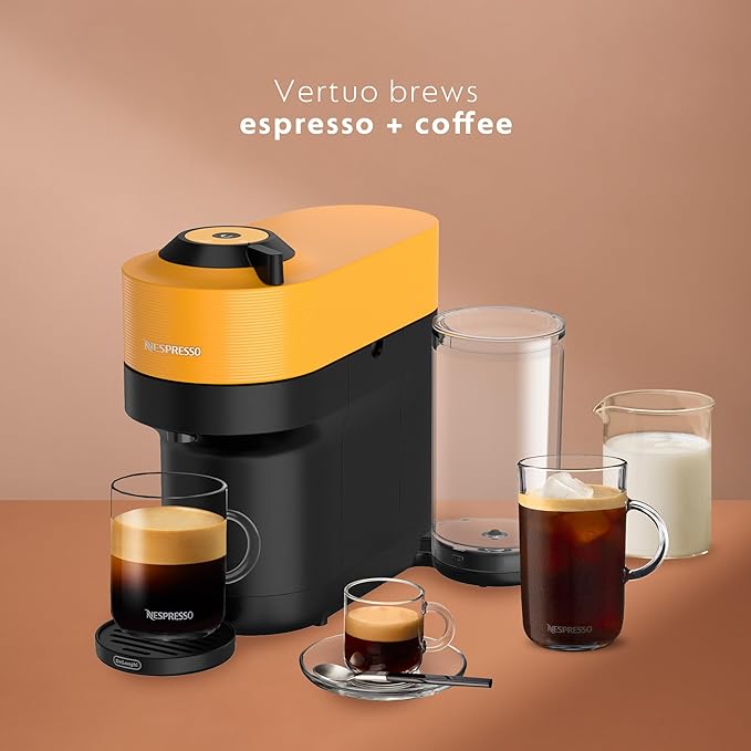 Nespresso Vertuo Pop+ Coffee and Espresso Machine by De'Longhi, Mango Yellow - Image 3