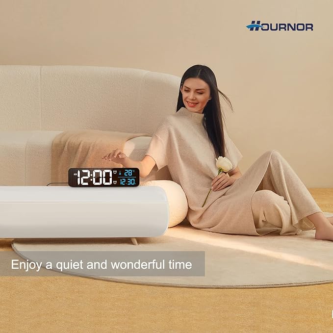 Hournor Digital Clock for Bedroom, Digital Wall Clock for Living Room Decor - Image 4