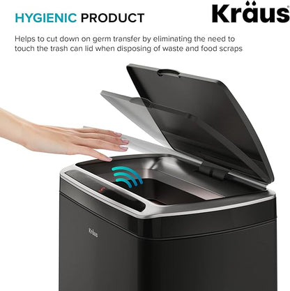 Kraus GarbagePro Rectangular 13 Gallon Hands-Free Motion Sensor Trash Can - Image 16