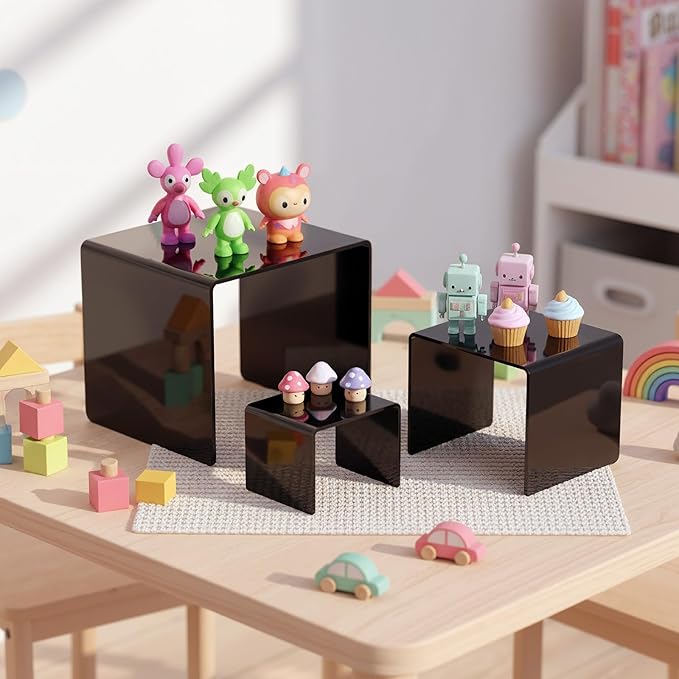 Chuangdi 2 Sets Acrylic Display Risers, Product Stand, Jewelry Display Riser - Image 7