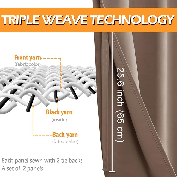 Hiasan Short Blackout Curtains for Bedroom - Image 4