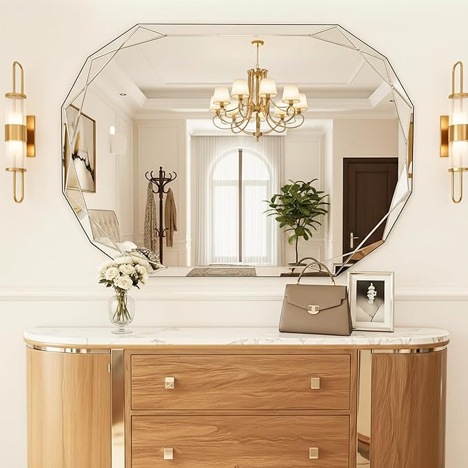Suidia Bathroom Mirror, Frameless Bathroom Mirror - Image 7