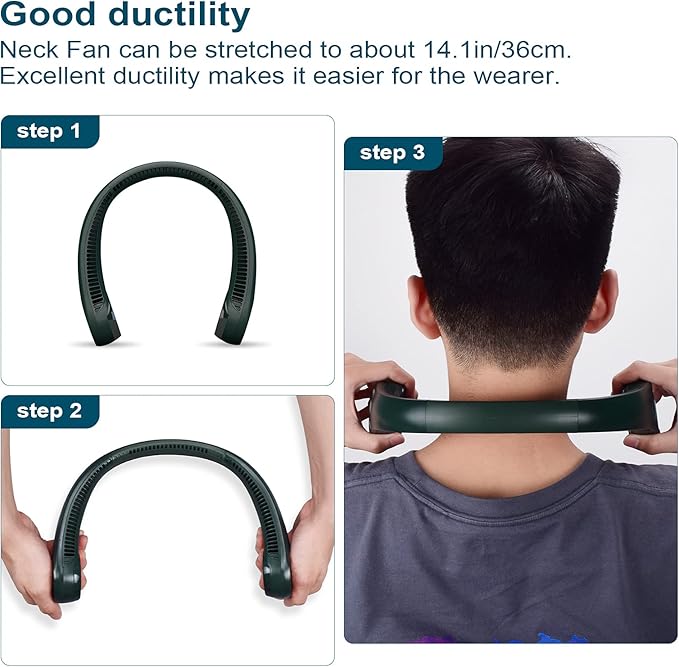 CIVPOWER Neck Fan: Portable Personal Neck Cooling Rechargeable Bladeless Fan - Image 9