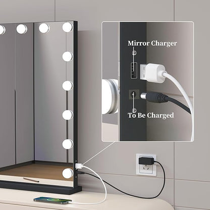 Vanity Mirror with Lights, Makeup Mirror with 17 Dimmable LED Bulbs, 3 Color - Image 8