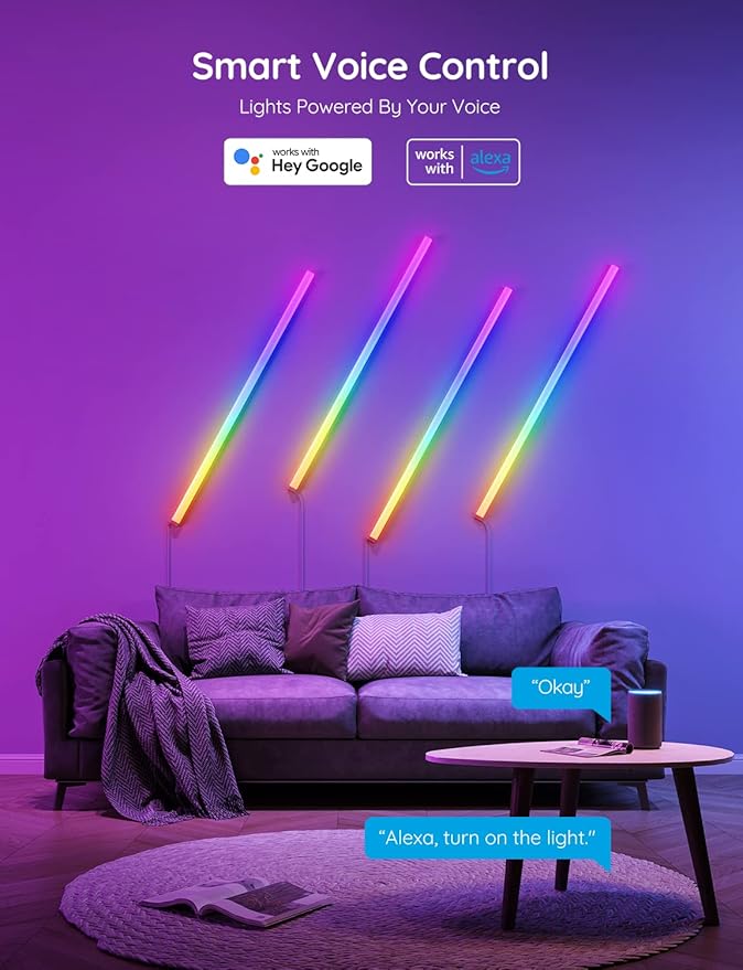 Govee Glide Wall Lights, RGBIC LED Light, Smart Gaming Light Compatible - Image 4