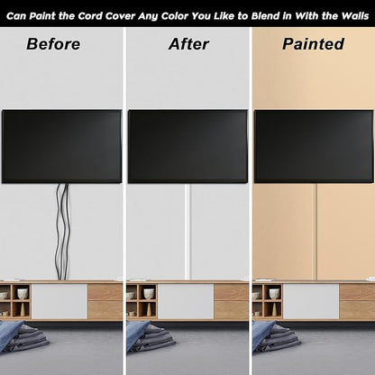 YCLYC 110in Cord Covers for Wires on Wall Kit, Large Cord Hider Wall Kit - Image 6
