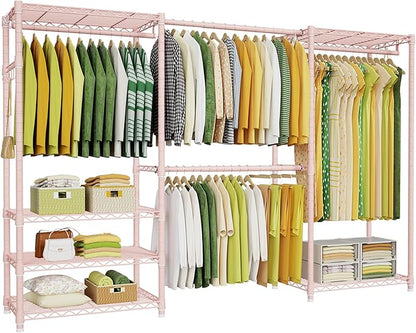 Ulif E1 Heavy Duty Closet Garment Rack, 6 Tiers Adjustable Metal Freestanding by Ulif