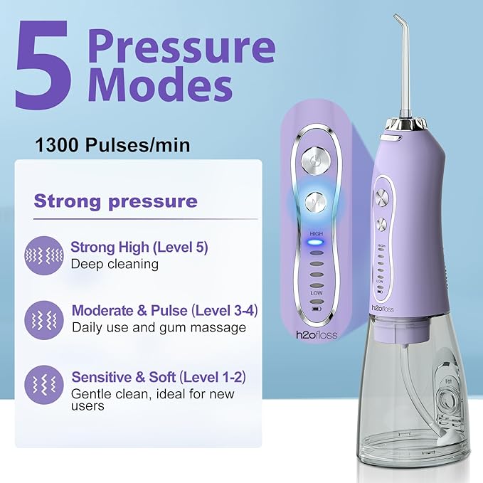 Water Dental Flosser Teeth Pick, H2ofloss Cordless Portable Oral Irrigator - Image 2