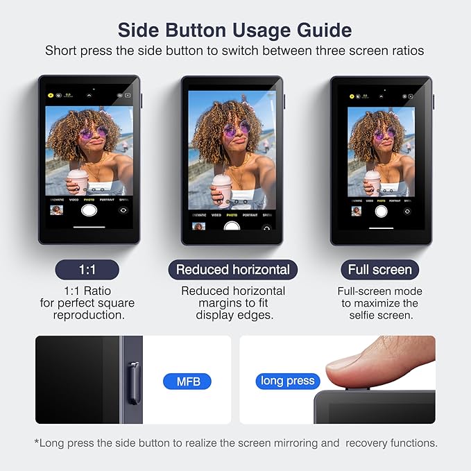Vlog Selfie Monitor Screen, Magnetic Phone Vlog Selfie Monitor Screen 4K 30fps - Image 8