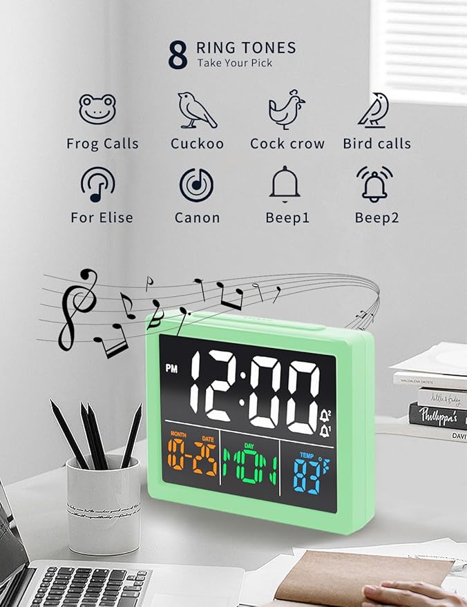 Digital Alarm Clock, with 5.5" Large LED Time Display, Adjustable Alarm Volume - Image 7
