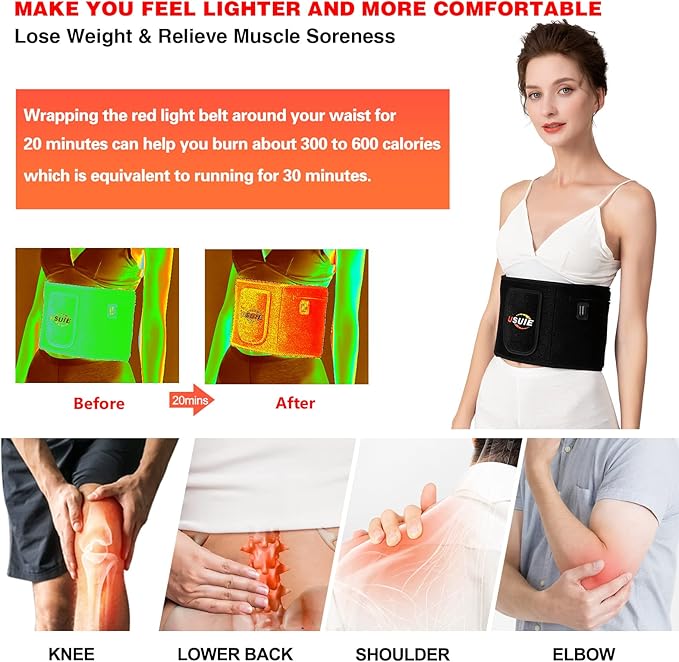 USUIE Red Light Therapy Belt, Infrared Light Therapy Wrap Red Light Therapy - Image 3