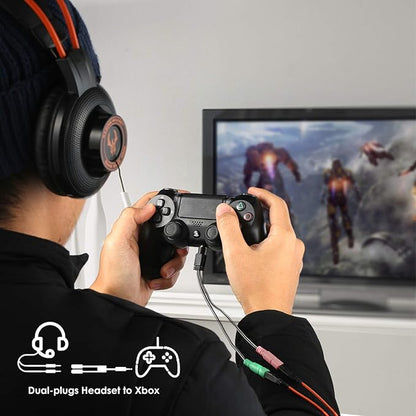 MillSO Headset Adapter, 3.3 Feet 3.5mm Mic and Audio Headphone Splitter CTIA 4 - Image 2