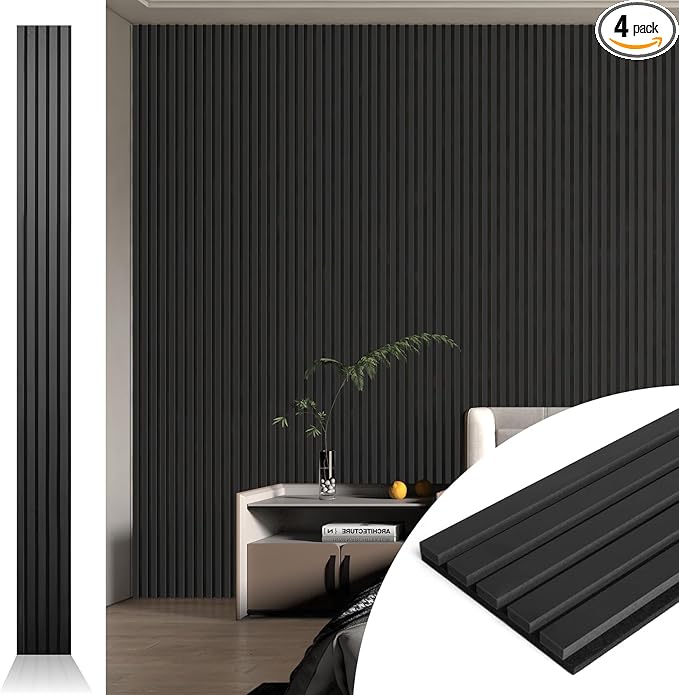 Art3d 4pcs-107 x 8in Slat Acoustic Panel by Art3d