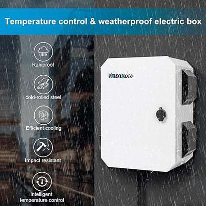 Outdoor Electrical Box with Thermostat and Fan, Cold-Rolled Steel Plate - Image 2