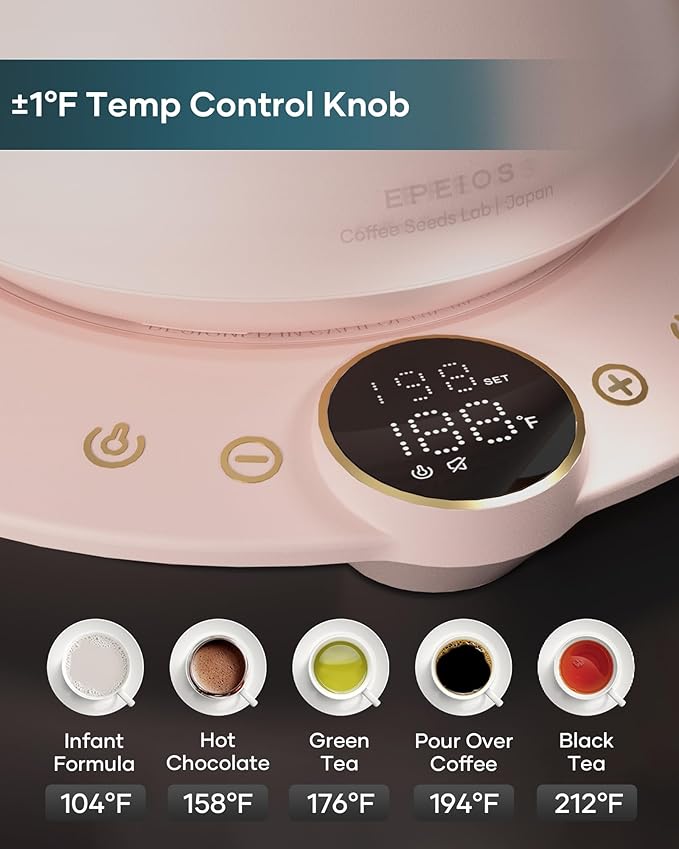 Gooseneck Electric Kettle with ±1℉ Temperature Control - Image 2