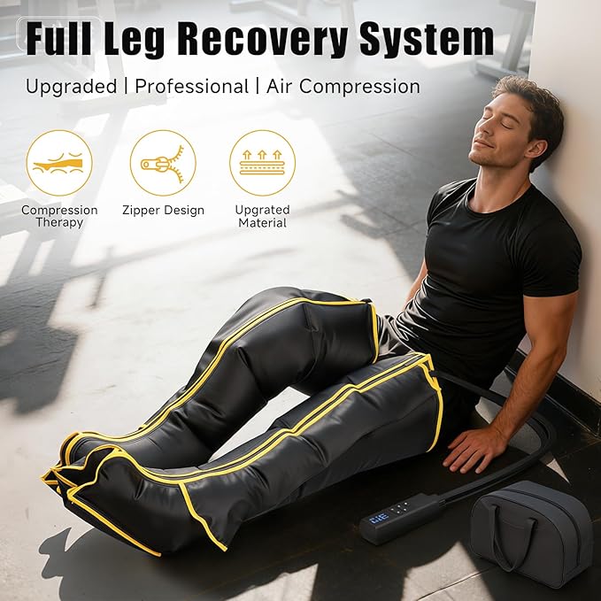 Air Compression Leg Massager, Professional Sequential Foot & Full Leg Massager - Image 2