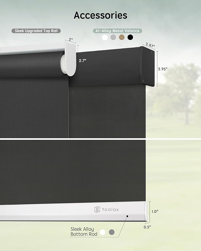 Yoolax Motorized Solar Shades, Flame Resistat Smart Blinds - Image 5