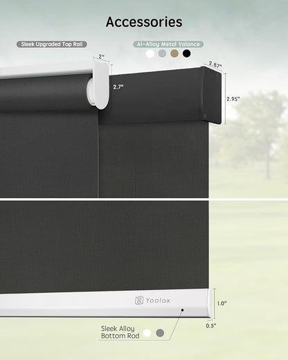 Yoolax Motorized Solar Shades, Flame Resistat Smart Blinds - Image 5
