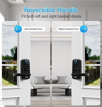 Aceele Keyless Entry Fingerprint Smart Door Lock, Built-in Wi-Fi, Electronic - Image 7