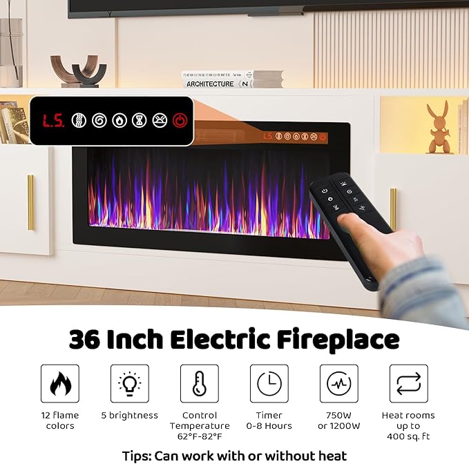 Lemberi Fireplace tv Stand - Image 2