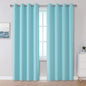 DUALIFE Aqua Curtains for Living Room Bedroom Light Blocking Window Curtains by DUALIFE