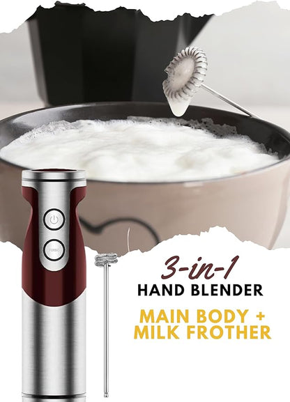 MegaWise Pro Titanium Reinforced 3-in-1 Immersion Corded Hand Blender, Powerful - Image 6