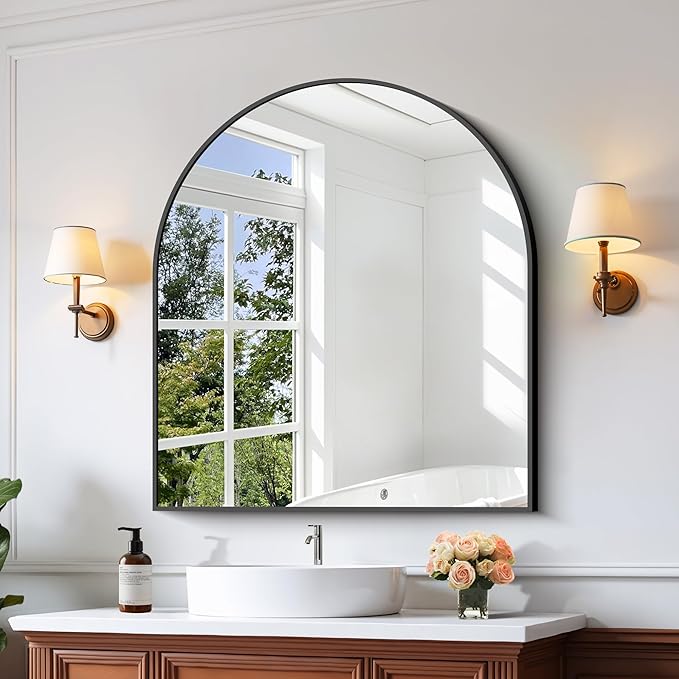 CIRCUMI Arched Wall Mirror, Metal Frame, Large Size - Image 2