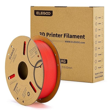 ELEGOO PLA Filament 1.75mm Red 1KG, 3D Printer Filament Dimensional Accuracy - Image 8