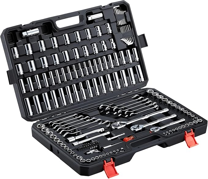 VEVOR Mechanics Tool Set, 159-Piece Mechanic Tool Kit, 1/4 in, 3/8 in, and 1/2 - Image 9