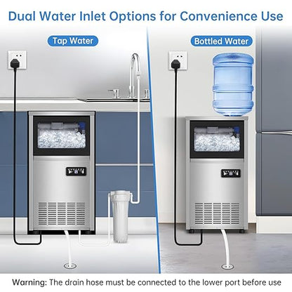 Commercial Ice Maker Machine 150 Lbs/24H, 30 Lbs Ice Bin, Undercounter Ice - Image 5