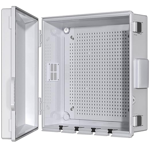 Electrical Junction Box, Ventilated Design, Cable Grommets, Indoor/Outdoor Use by ANIMACYN