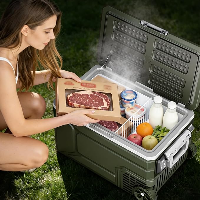 12V Portable Refrigerator, 68 Quart Dual-Voltage 12V/24V DC Car Cooler - Image 8