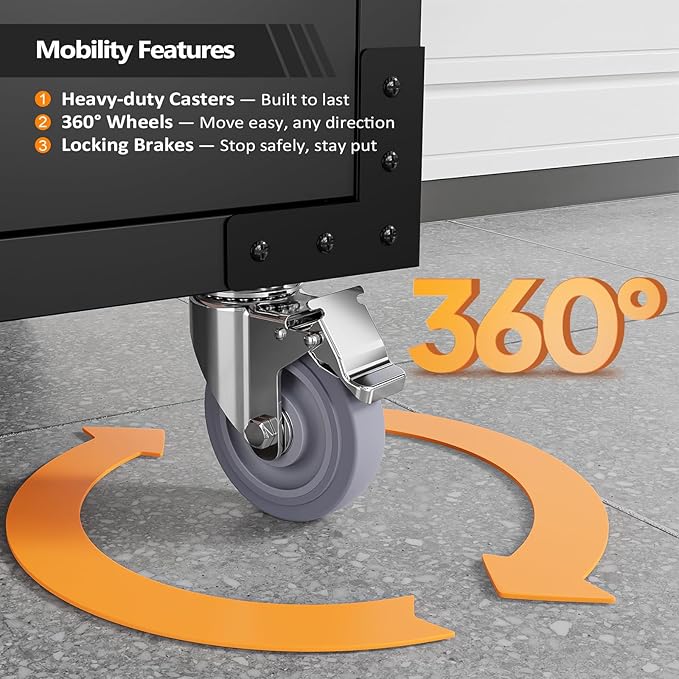 VINGLI Large Garage Storage Cabinet - Image 4