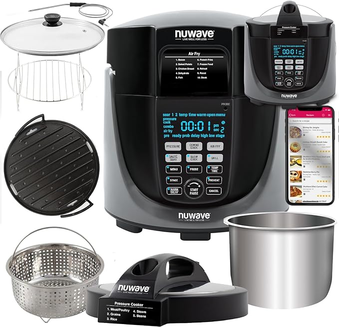 Nuwave Duet Electric Pressure Cooker & Air Fryer Combo by NuWave