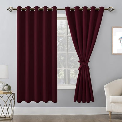 Hiasan Blackout Curtains for Bedroom, 60 x 63 Inches Length - Image 2