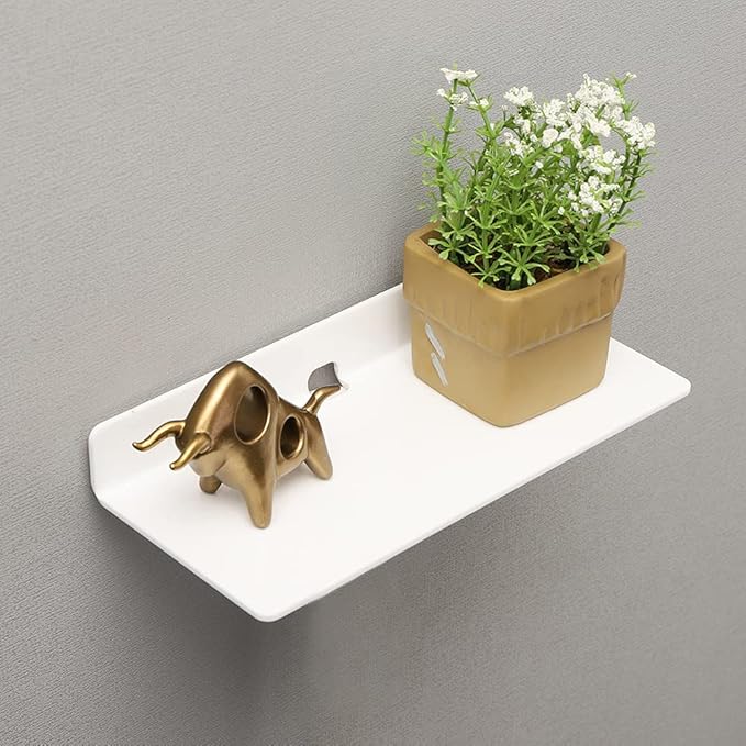 IEEK 9 Inch Acrylic Floating Shelves Set of 4, Small Wall Display Shelf - Image 5