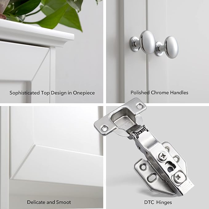 White Bathroom Wall Cabinet Over The Toilet Storage Cabinet, 24x30 Inch Wood - Image 5