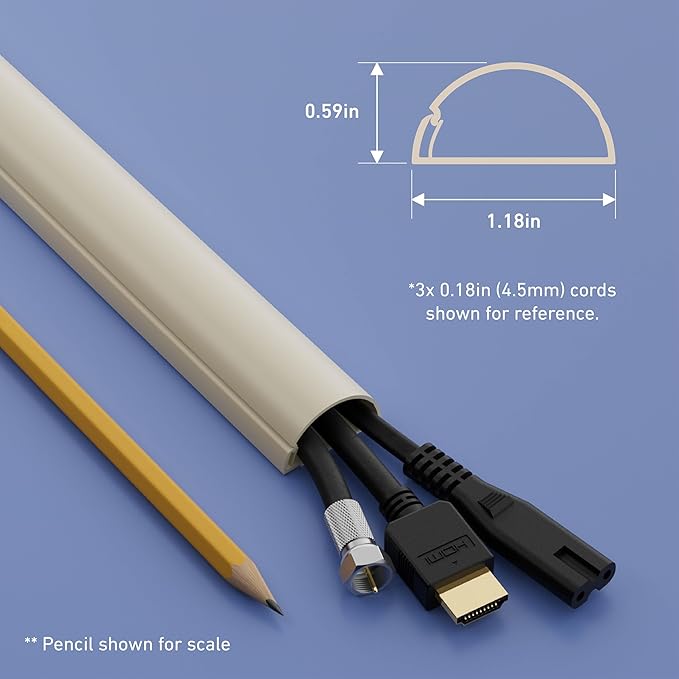 D-Line 13.12ft Cord Hider Kit, Patented Cable Cover, Hide Wires on Wall - Image 4