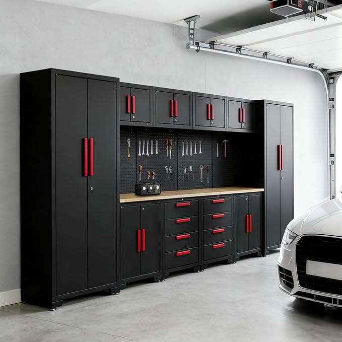 Garage Storage Cabinet System, Cabinet Drawers, Pegboard - Image 7