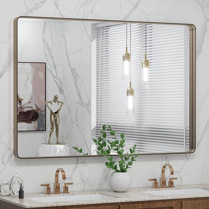LOAAO 48”X32” Bronze Bathroom Mirrors by LOAAO