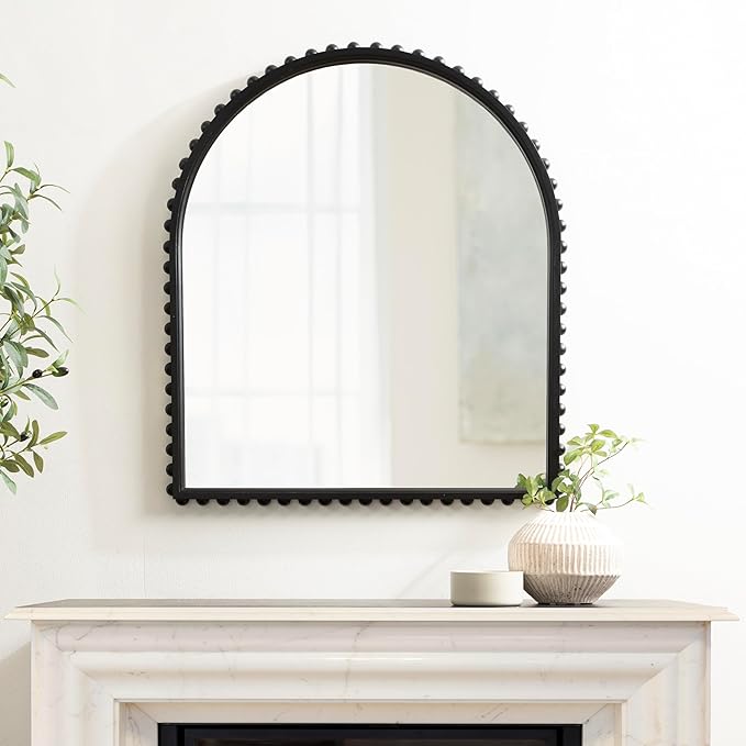 Kate and Laurel Beadbrook Modern Beaded Arched Mirror - Image 3