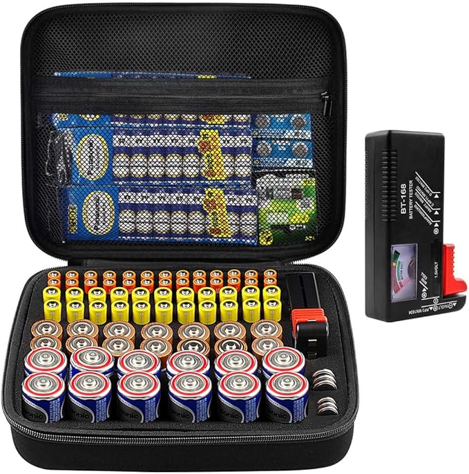 Comecase Hard Battery Organizer Storage Box Carrying Case Bag by COMECASE