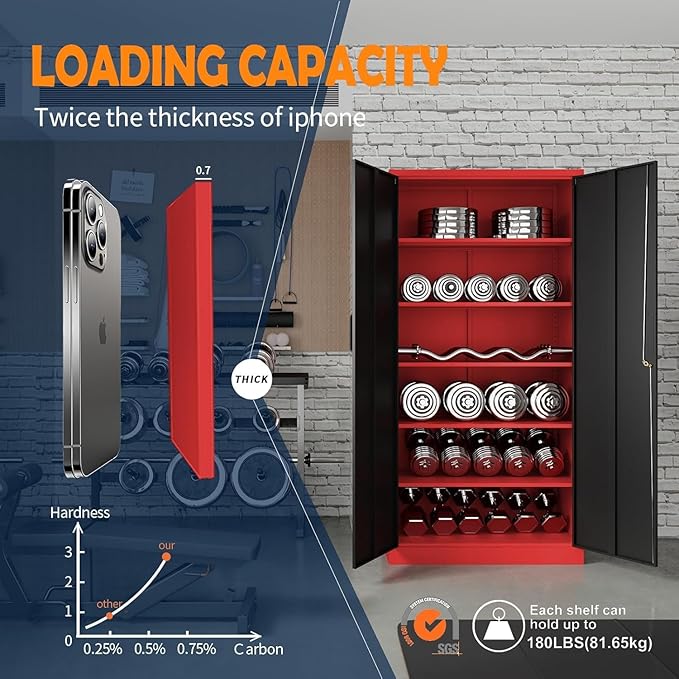 Yizosh Metal Garage Storage Cabinet - Image 5