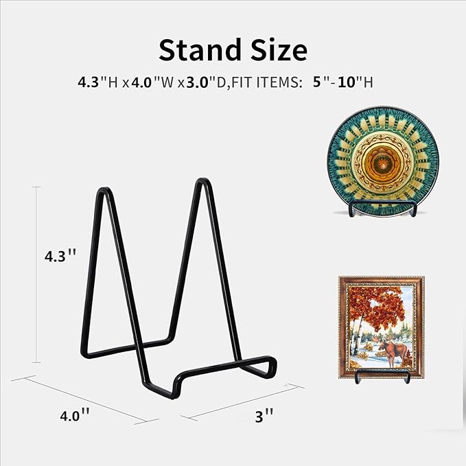 3 Pack 4 inch Metal Plate Stands - Image 2