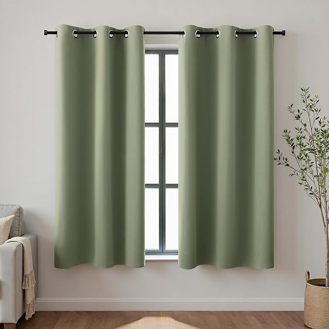 KOUFALL Short Curtains for Kitchen Window Over Sink by KOUFALL