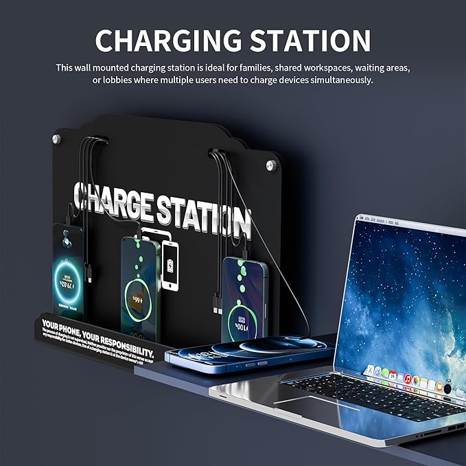 Wall Mounted 8 Port Charging Station - Image 3