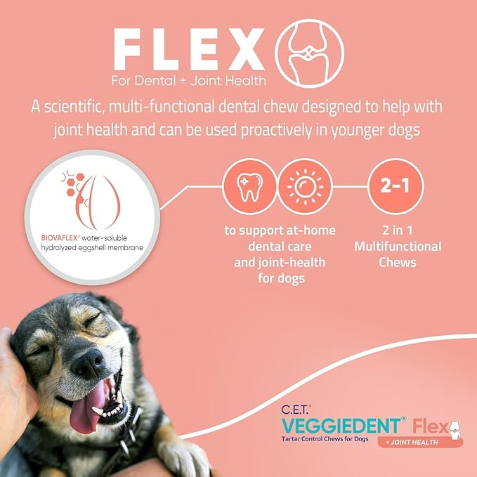 Virbac C.E.T. VEGGIEDENT Flex Tartar Control Chews - Image 4