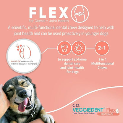 Virbac C.E.T. VEGGIEDENT Flex Tartar Control Chews - Image 4